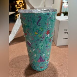 Insulated Corkcicle tumbler.